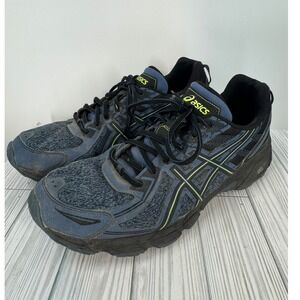 ASICS Gel Venture 6 Men's Trail Running Athletic Shoes Black Blue Yellow Size 13